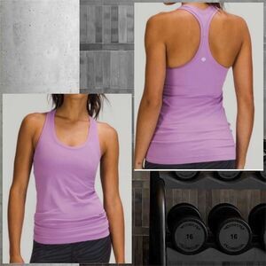 LULULEMON Cool Racerback tank Everlux jubilee Purple Lilac NWT SIZE 4